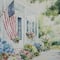 Red, White & Blue 24" Garden with Flag Canvas Wall Décor by Celebrate It™
